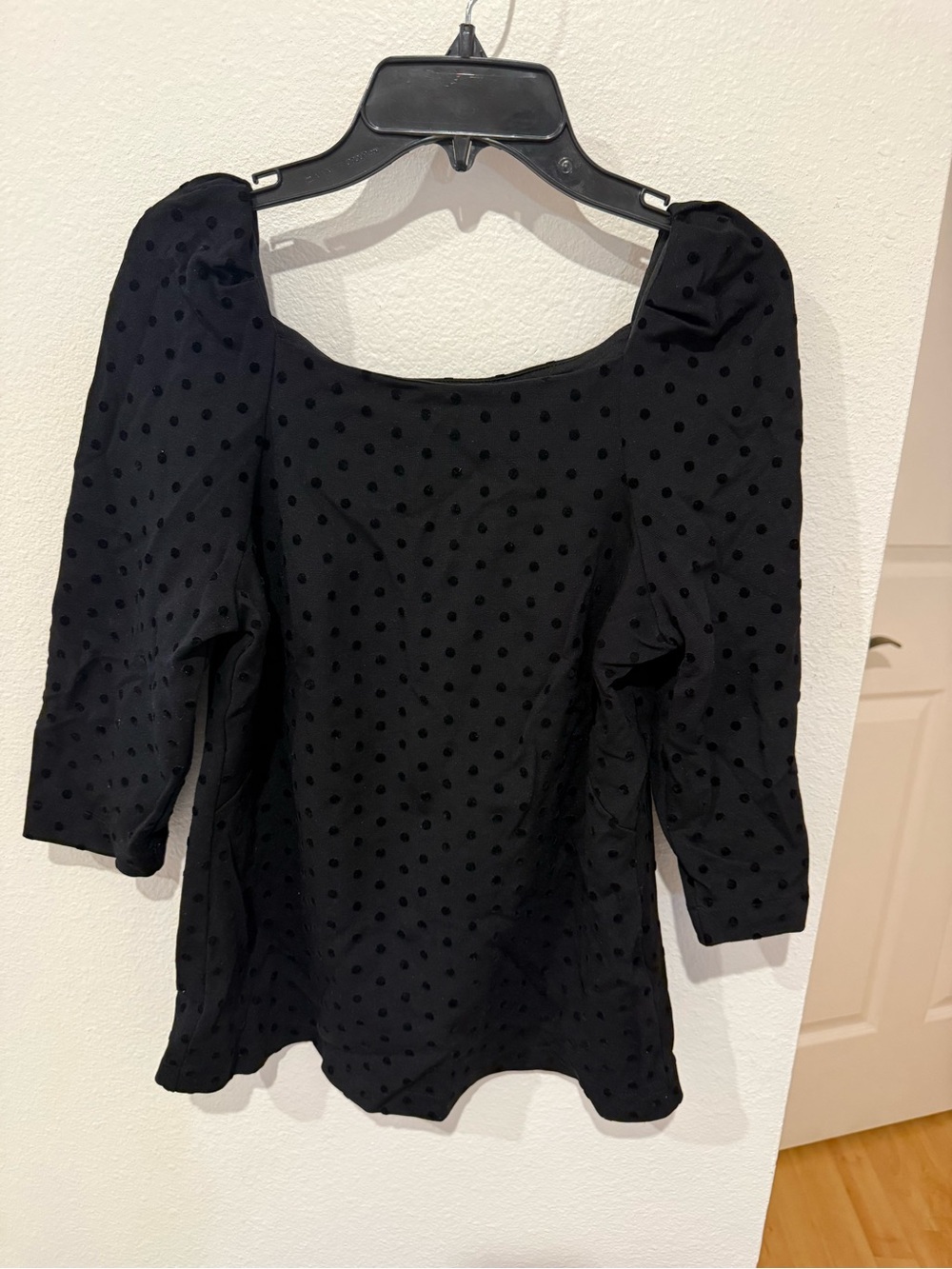 Black three quarter top